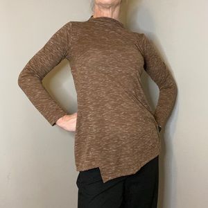 The Limited brown tunic with asymmetrical hem medium